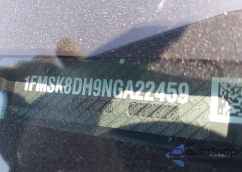 2022 Ford Explorer Xlt z USA, uszkodzony, nr VIN 1FMSK8DH9NGA22459